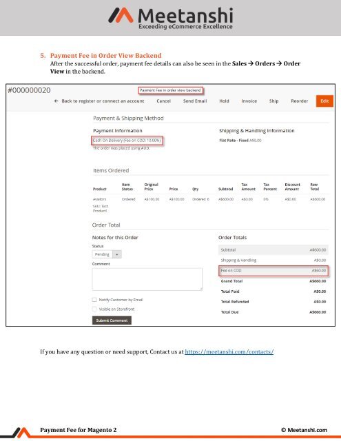 Magento 2 Payment Fee