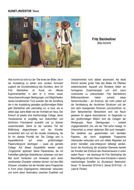 KUNSTINVESTOR AUSGABE NOVEMBER 2018