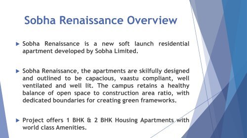 Sobha Renaissance Apartment At Thanisandra Road