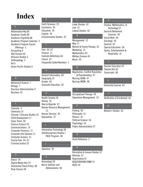 Spring 2019 Open University Schedule (Interactive)