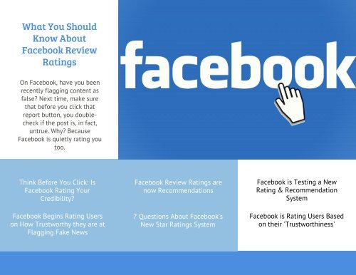 What You Should Know About Facebook Review Ratings