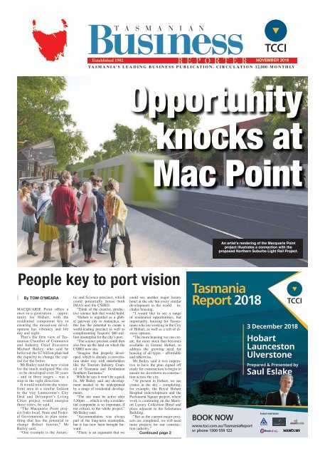 Tasmanian Business Reporter November 2018