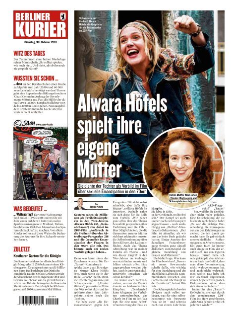 Berliner Kurier 30.10.2018