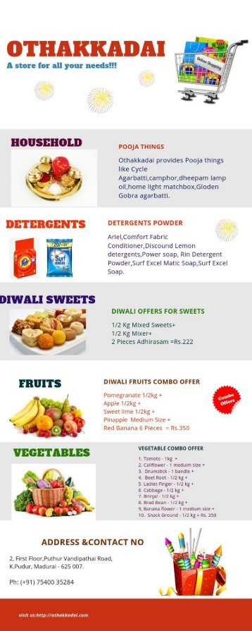 Othakkadai |GROCERY STORE IN MADURAI |Contact us:75400 35284