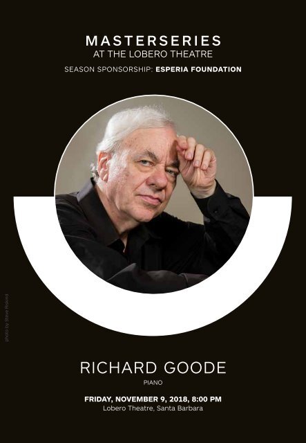 CAMA's Masterseries Presents Richard Goode, Piano—Friday, November 9, 2018, Lobero Theatre, Santa Barbara, 8:00 PM