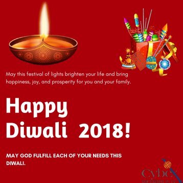 Happy Diwali 2018 from Cybex Exim Solutions Pvt Ltd