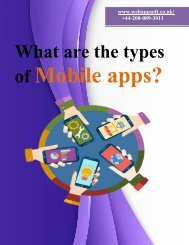 What are the types of Mobile apps