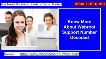 Webroot Support Number For Webroot Customer Instant Help