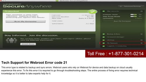 Webroot Support Number For Webroot Customer Instant Help