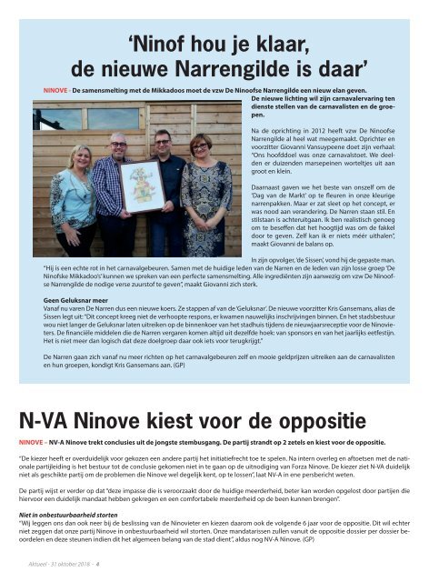 Editie Ninove 31 oktober 2018