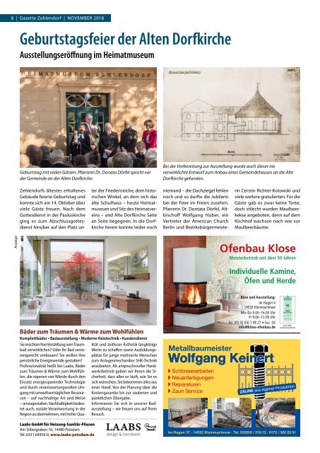 Gazette Zehlendorf November 2018
