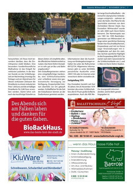 Gazette Wilmersdorf November 2018