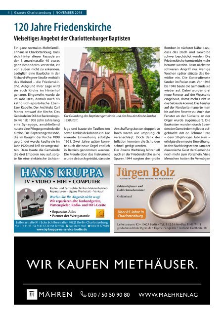 Gazette Charlottenburg November 2018