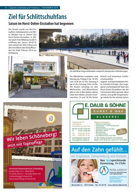 Gazette Schöneberg & Friedenau November 2018