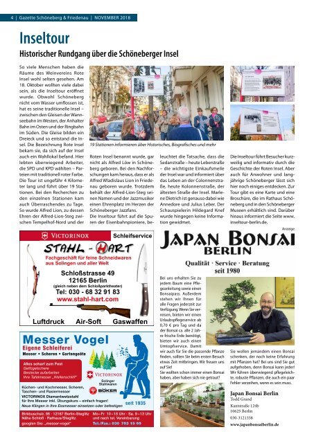 Gazette Schöneberg & Friedenau November 2018