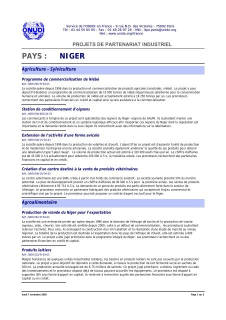 PAYS : NIGER - Unido