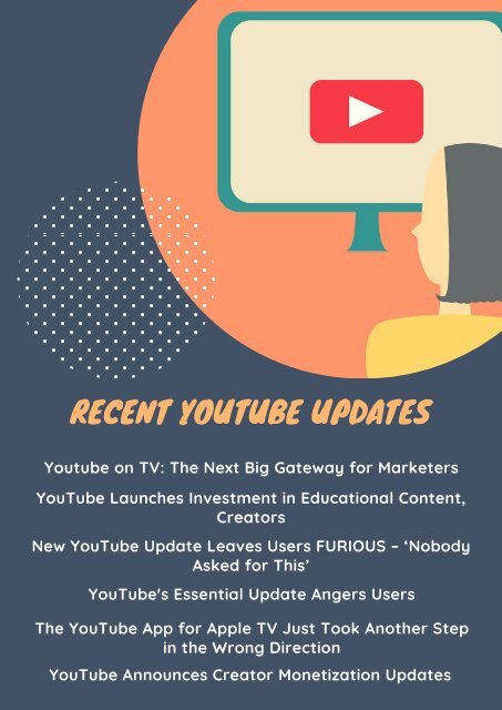 Recent YouTube Updates