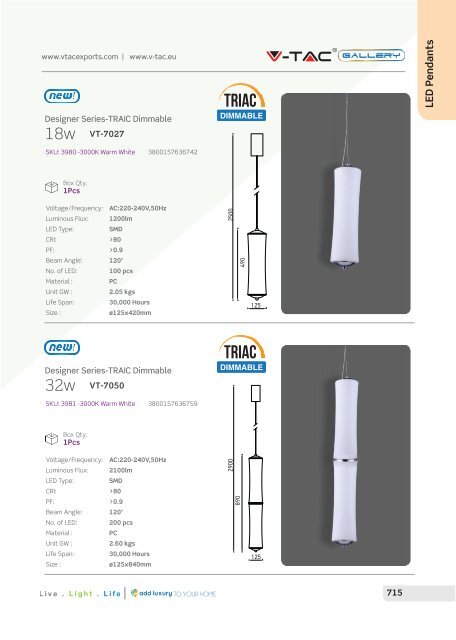 Catalogo V-TAC 2018 Q3