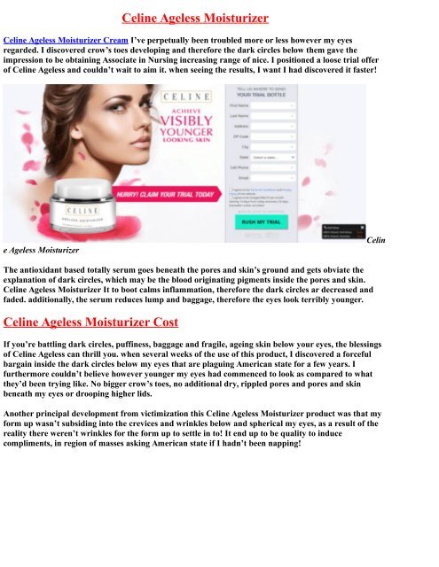 Celine Ageless Moisturizer Cream Review Price &amp; Then Buy