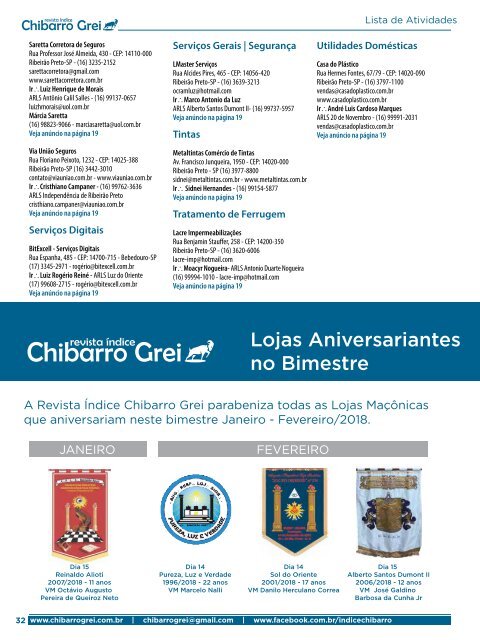 Revista Chibarro Grei - Edição JAN - FEV 2018