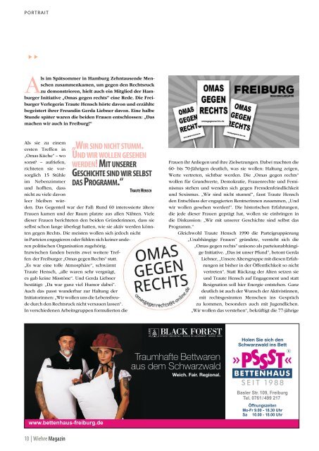 Wiehre Magazin (Ausgabe Unterwiehre, November 2018)