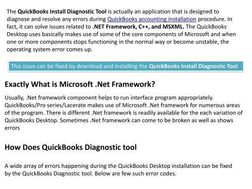 Fix Microsoft.NET Framework, MSXML, and C++ Errors in QuickBooks Desktop