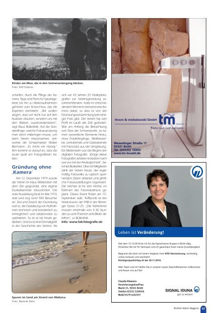 Brühler Markt Magazin Oktober 2018