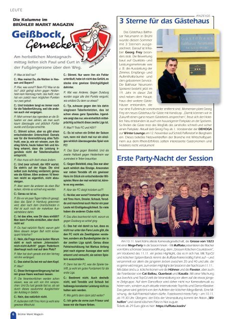 Brühler Markt Magazin Oktober 2018