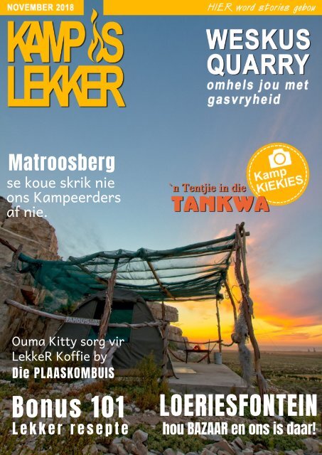 Kamp is Lekker November 2018 Tydskrif