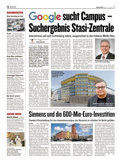 Berliner Kurier 31.10.2018