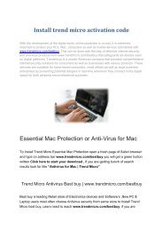 Install trend micro activation code