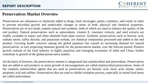 Preservatives Market