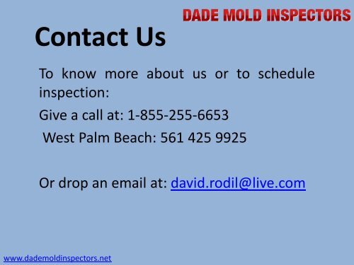 Mold Remediation Miami | Dada Mold Inspectors