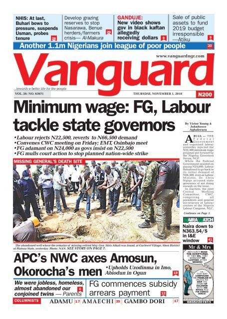 01112018 Minimum Wage Fg Labour Tackle State Governors