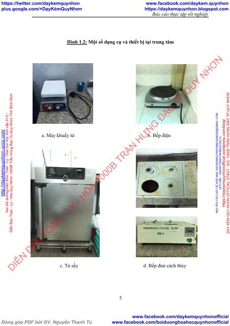 Báo cáo thực tập phân tích một số chỉ tiêu của nước (2018)