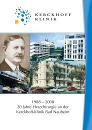 2008 20 Jahre Herzchirurgie an der Kerckhoff - Kerckhoff-Klinik