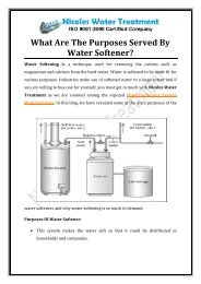 What Are The Purposes Served By Water Softener?