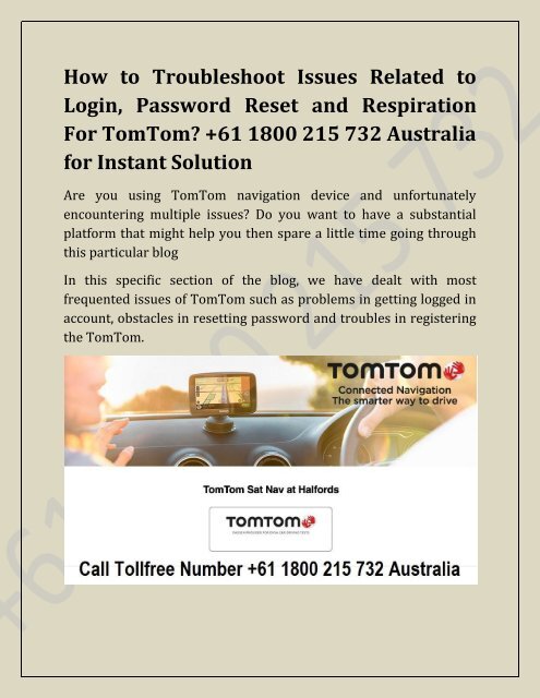 TomTom login and registration issues-converted