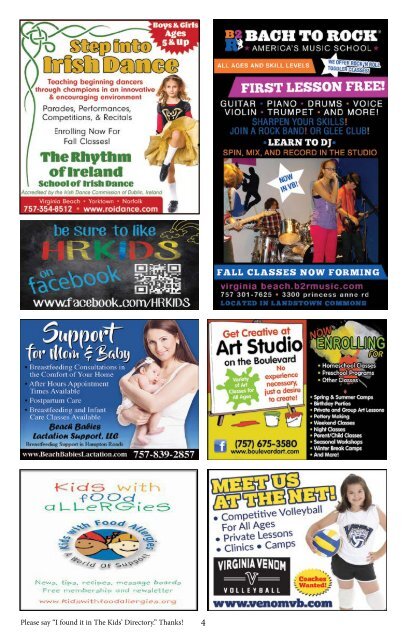 Hampton Roads Kids' Directory: November 2018