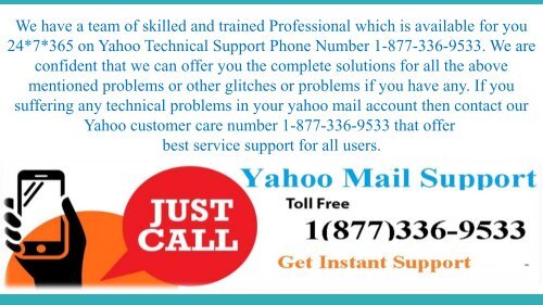 Yahoo Mail Support Helpline Number 1-877-336-9533