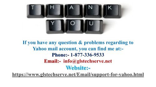 Yahoo Mail Support Helpline Number 1-877-336-9533