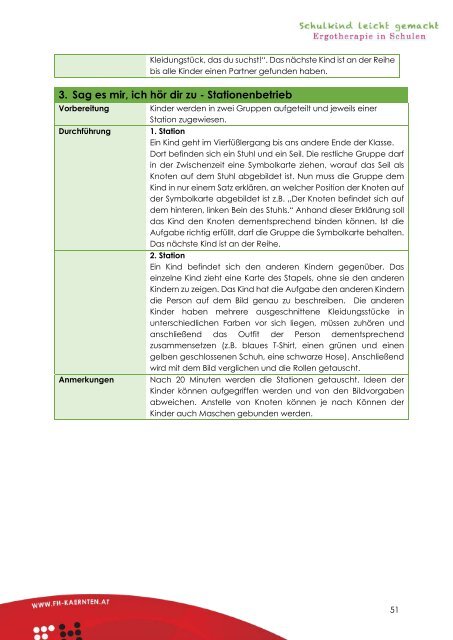 Interventionshandbuch zum Pilotprojekt