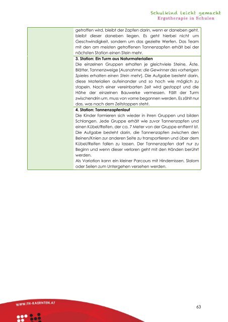 Interventionshandbuch zum Pilotprojekt