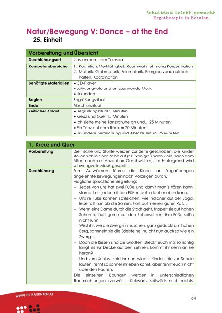 Interventionshandbuch zum Pilotprojekt