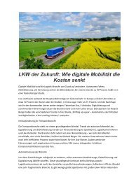 LKW der Zukunft: Wie digitale Mobilität die Kosten senkt