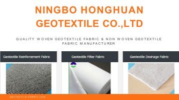 Purchase Non Woven Geotextile Fabric in Affordable Rates