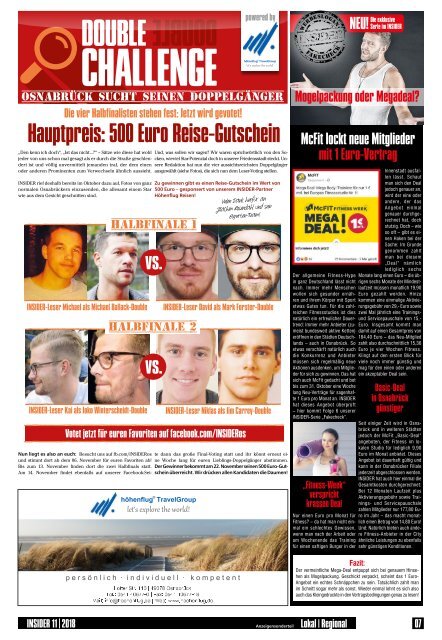 INSIDER Osnabrück + jobinsider // Nov 2018 // No. 424