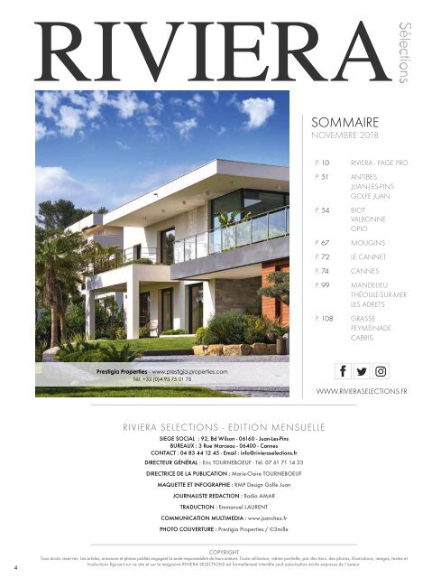 Riviera Sélections - Novembre 2018