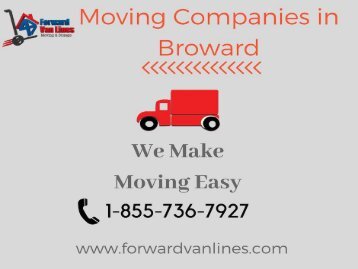 Best Moving Companies in Broward | Forward Van Lines, FL, USA