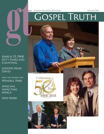 2018 fall Gospel Truth magazine SA